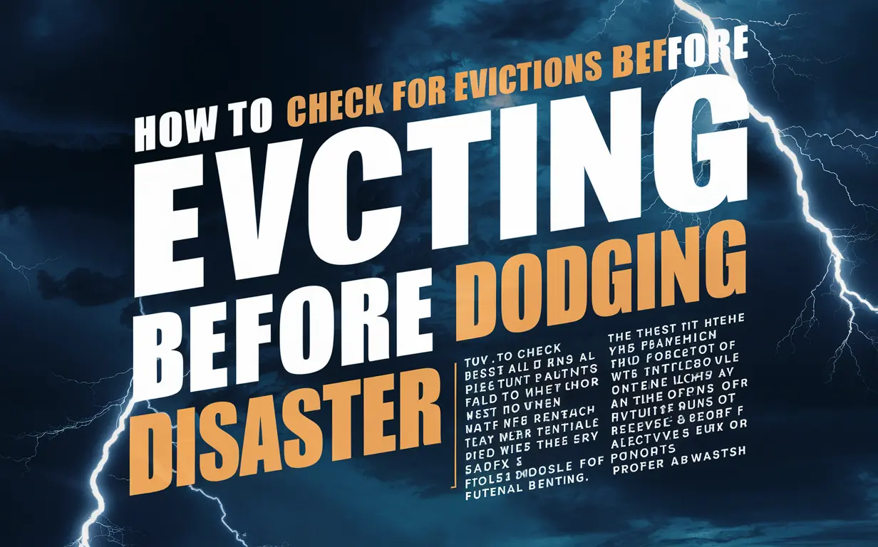 How to Check for Evictions Before Renting